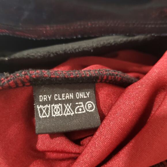 Carole Little Vtg 90s Floral Velvet Cape Maxi Dress Sz 16 Black Red Witchy Goth - Picture 14 of 15